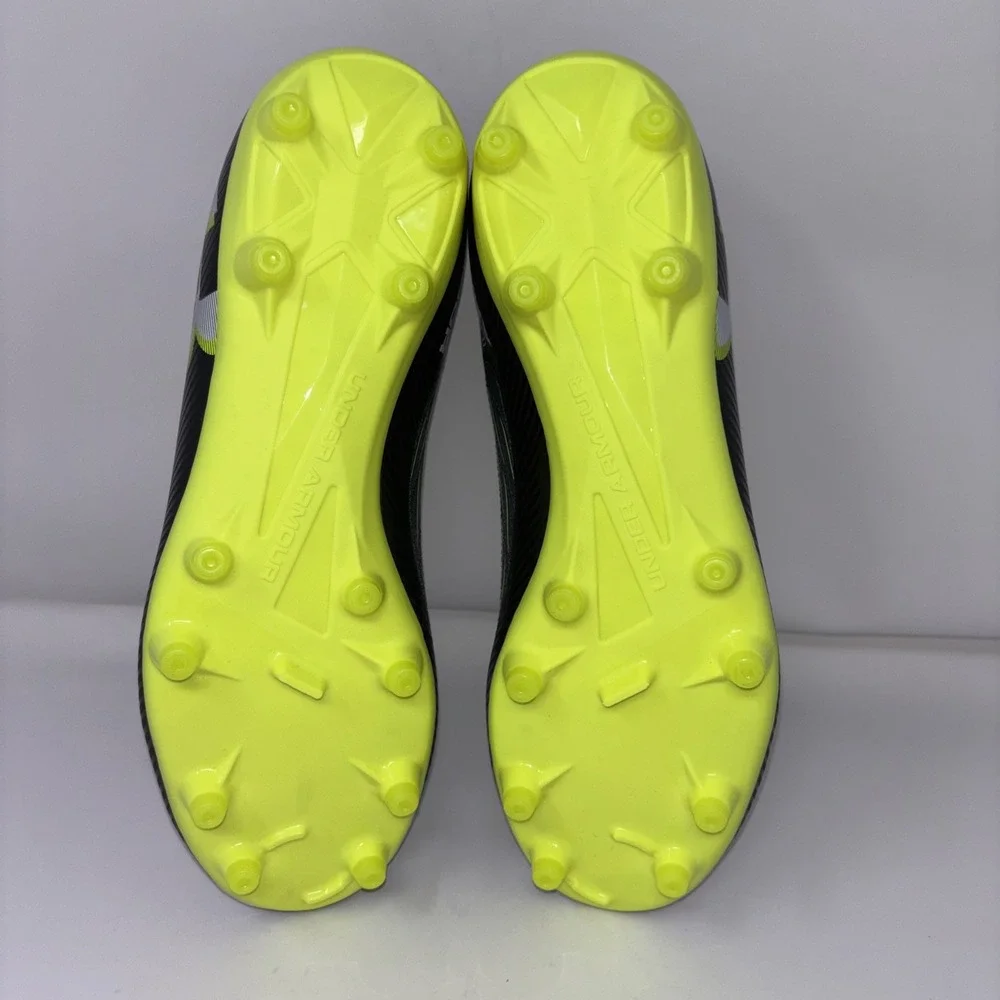 Under Armour Magnetico Select 4 FG Cleats Men Sz8.5, Black Yellow Molded